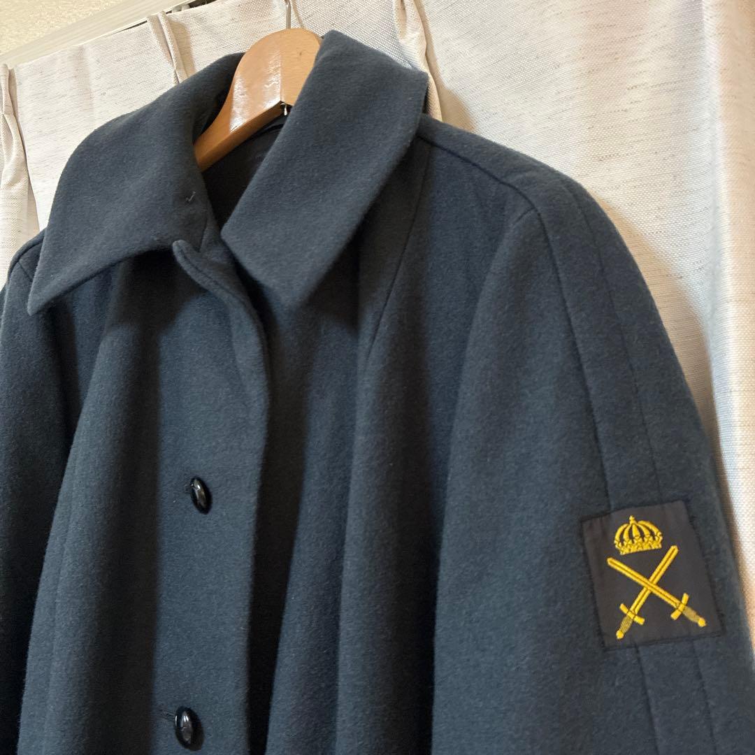 CBV KARLSKRONA ウールコート スウェーデン軍 ネイビー 42