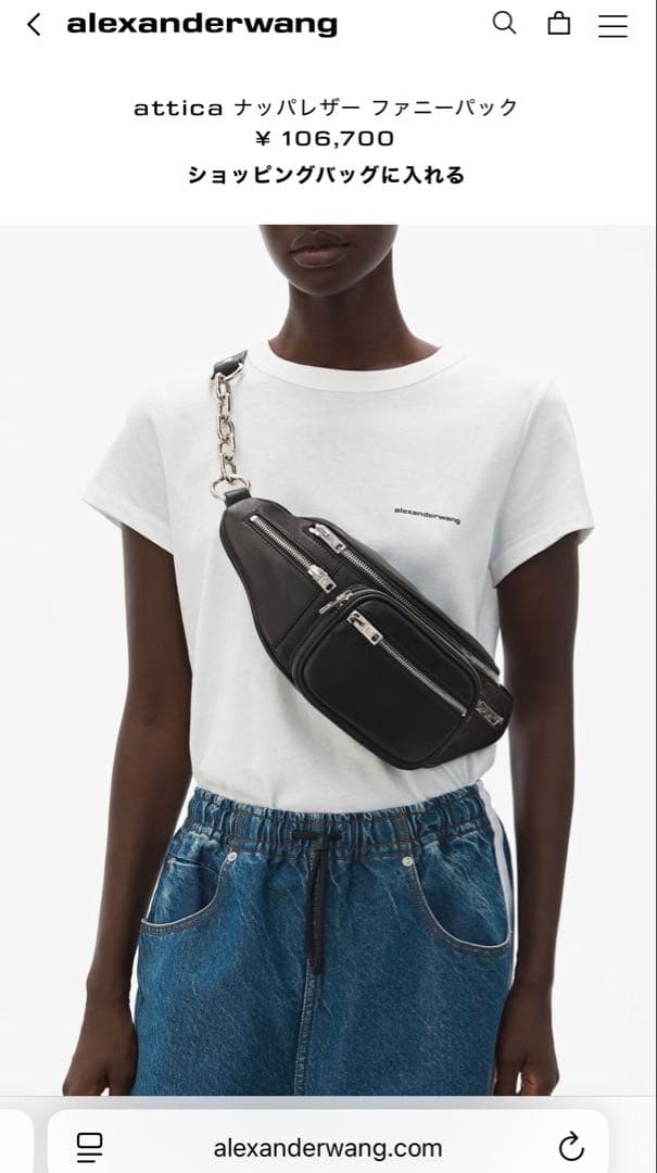 alexanderwang ボディバッグ 黒