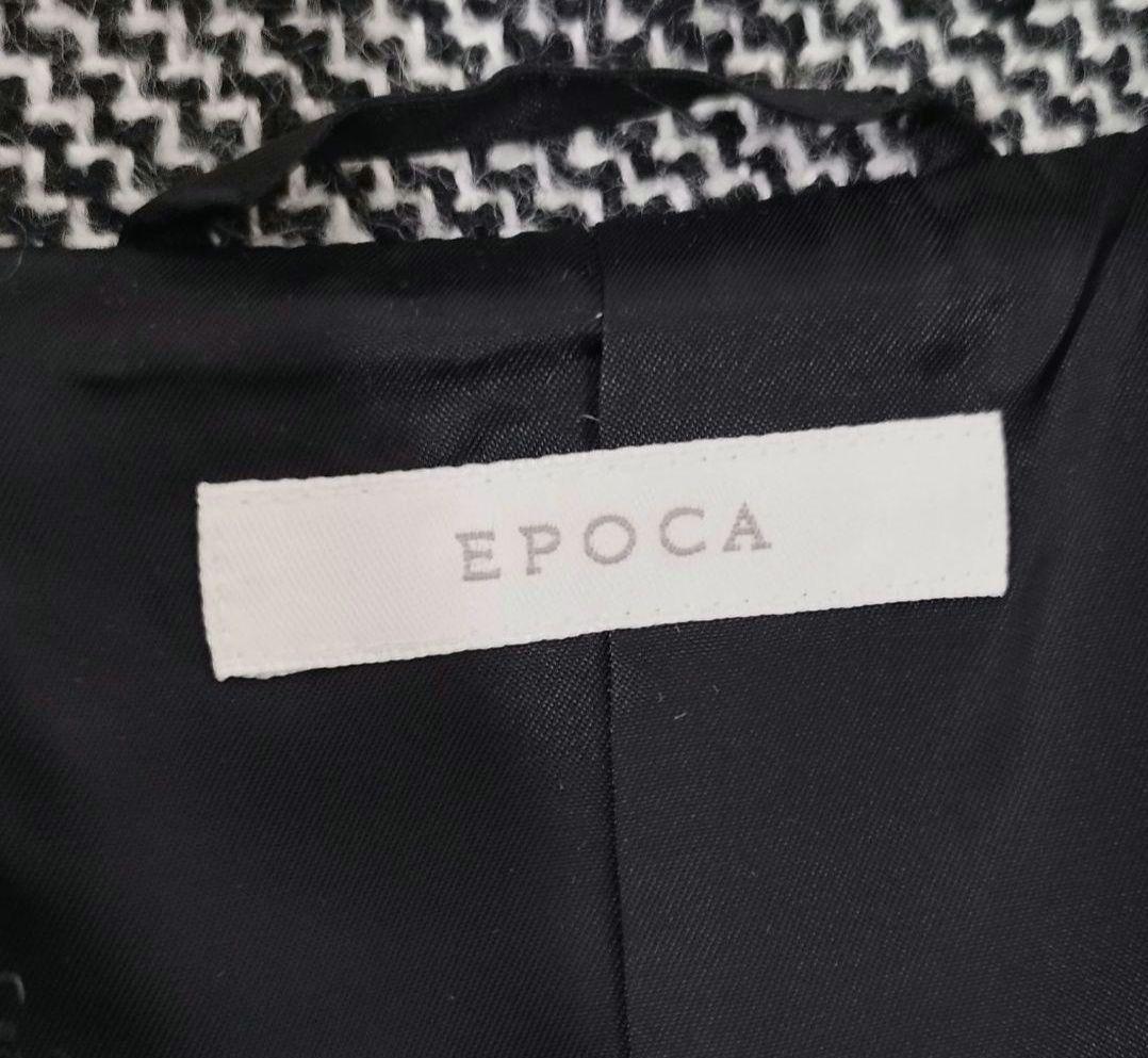 定価12万 EPOCA エポカ ロングコート シルク混 　ツイード グレー