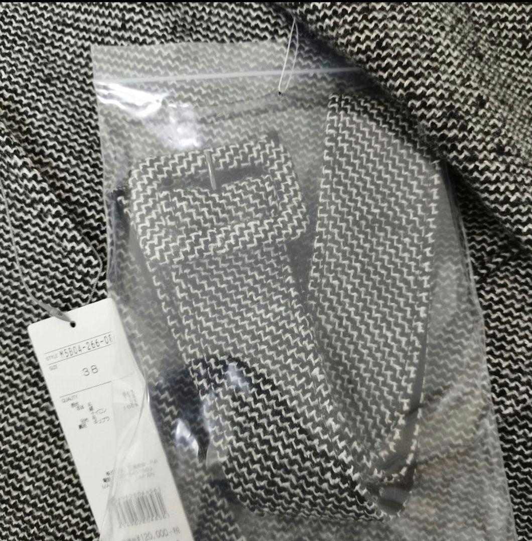 定価12万 EPOCA エポカ ロングコート シルク混 　ツイード グレー