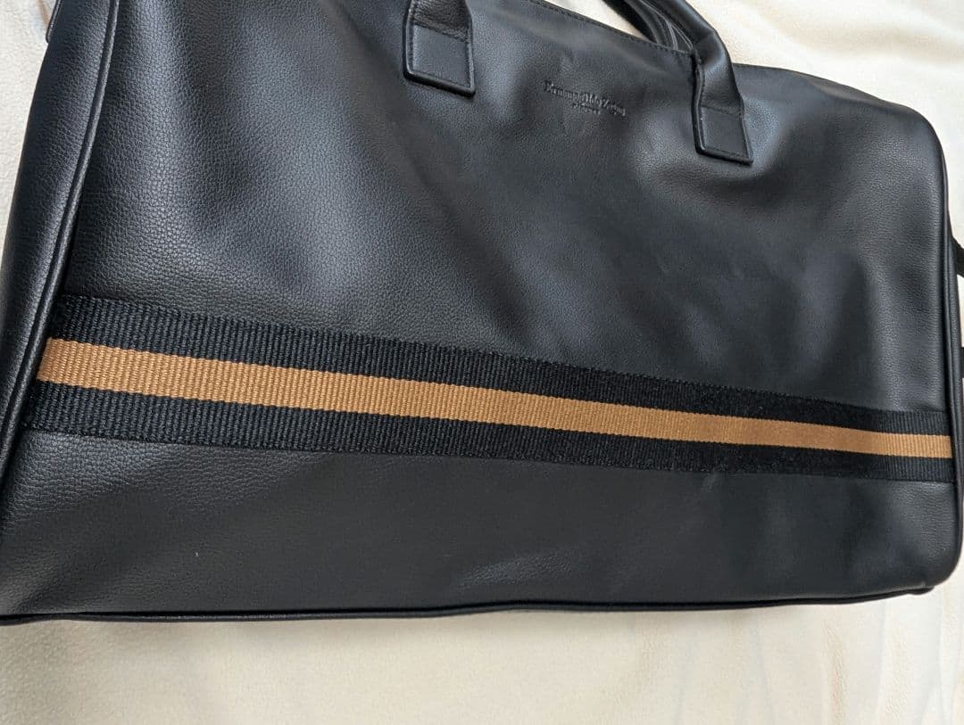 ✨極美品 大特価✨エルメネジルドゼニア レザー 2way ボストンバッグ 黒