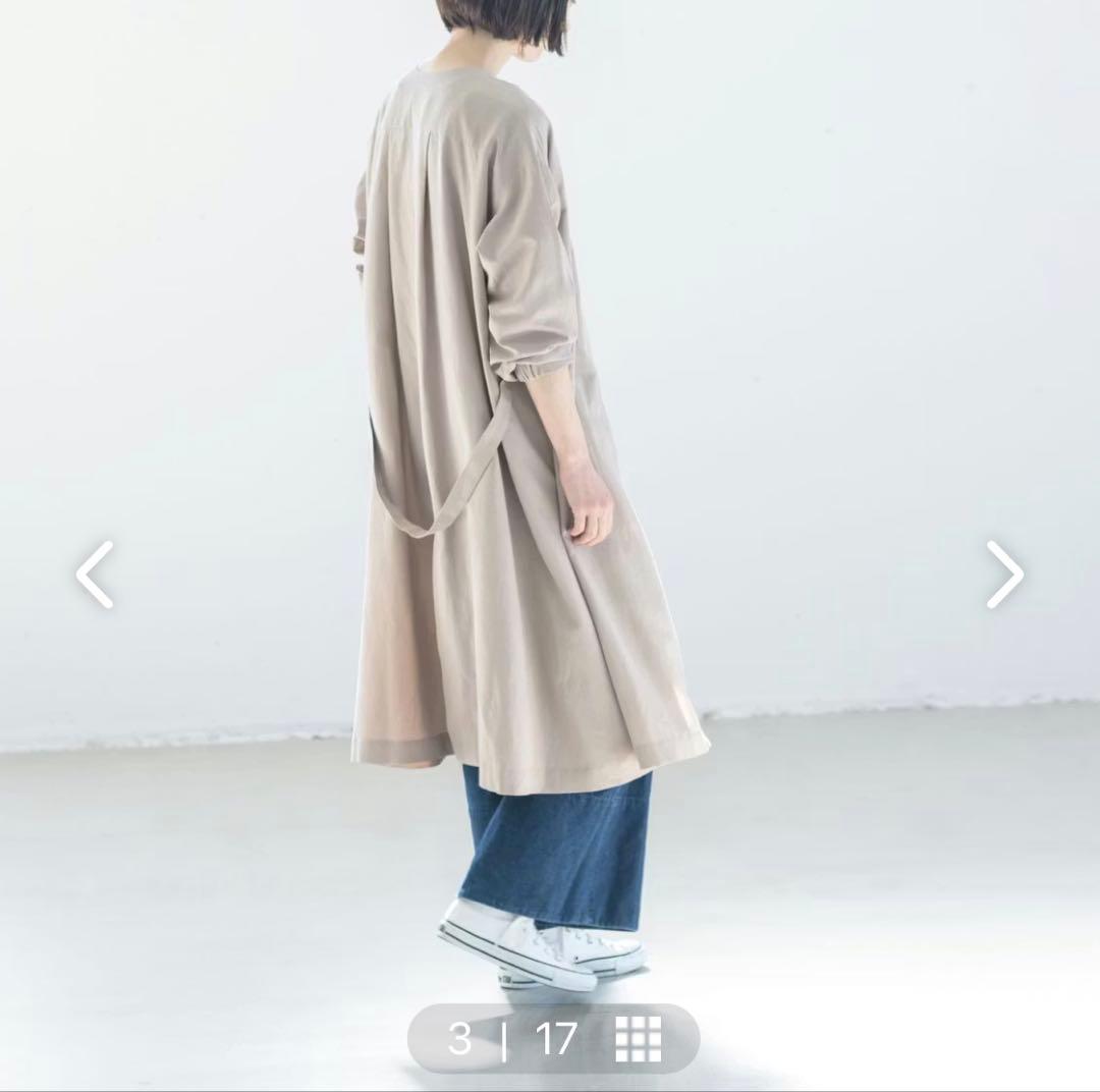 北欧暮らしの道具店　香菜子さんとつくったアトリエコート　ベージュ　リネン