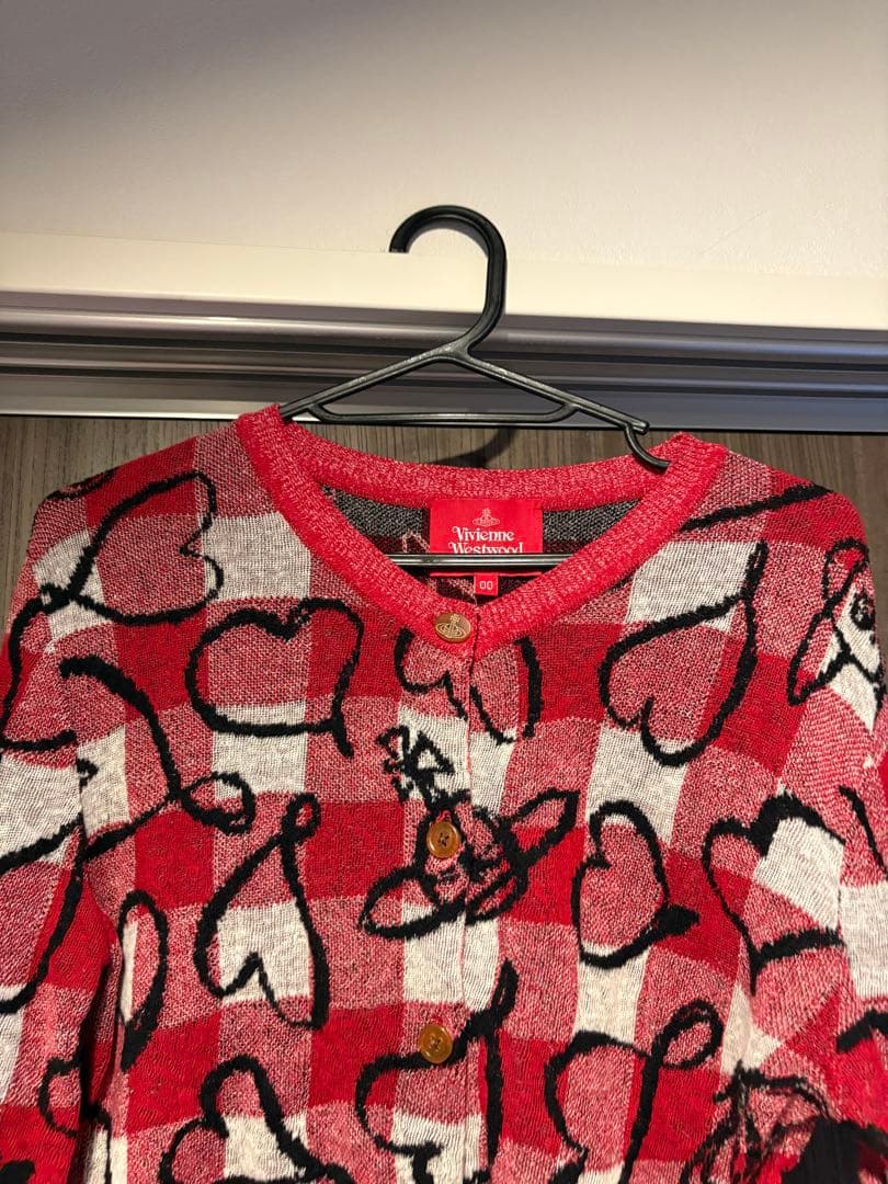 【美品】Vivienne Westwood ハート柄ニットカーディガン