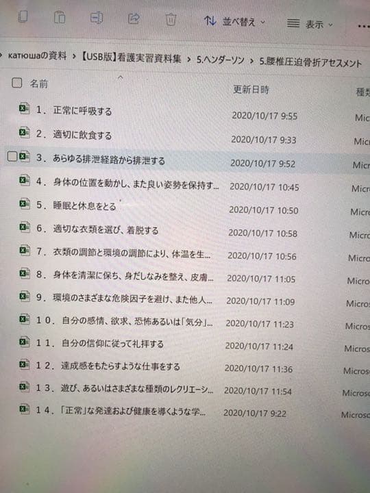 さき様 看護学生 手順書 実習記録 国試 アセスメント 看護学校 レポート 資料