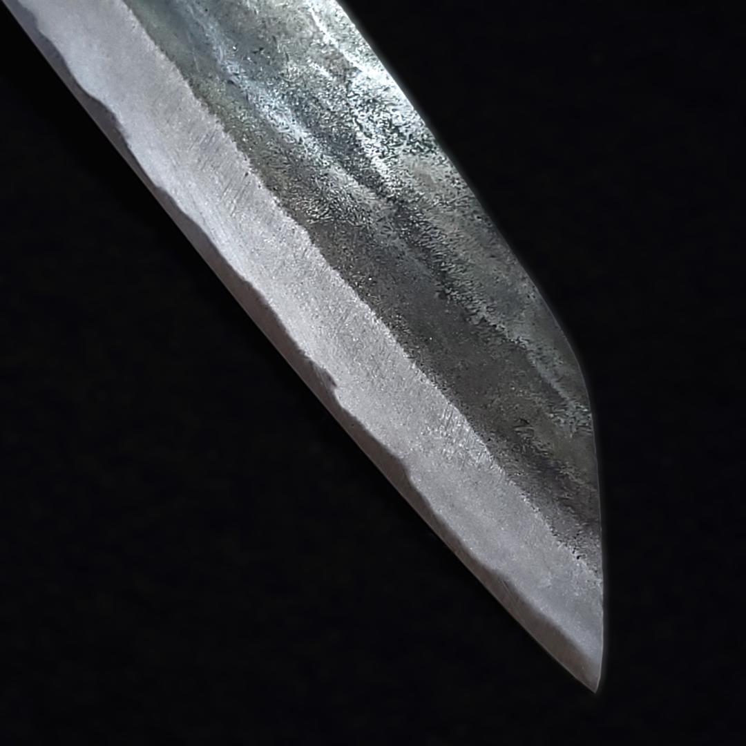 白紙1号 黒打 万能包丁 168㎜ G9401 ベリ柄 月光作 １点物