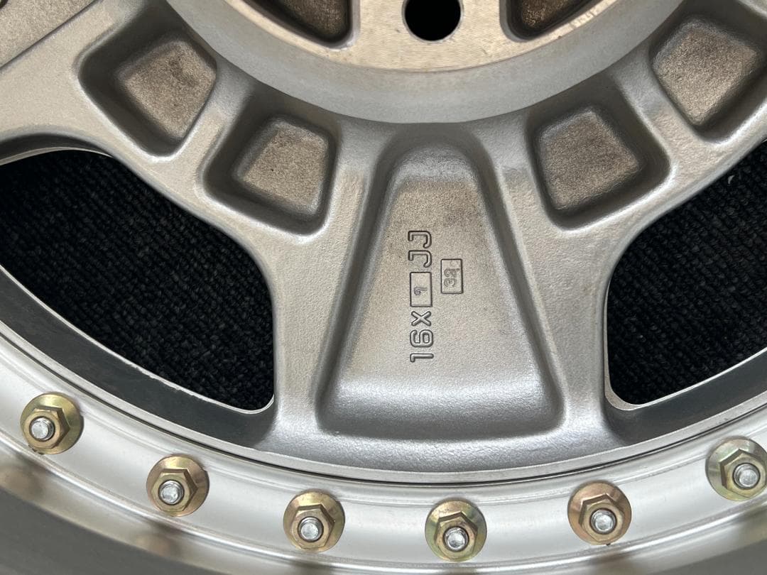 当時物　深リム　16インチF7J　R8J　PCD114.3　5穴　VIP.旧車