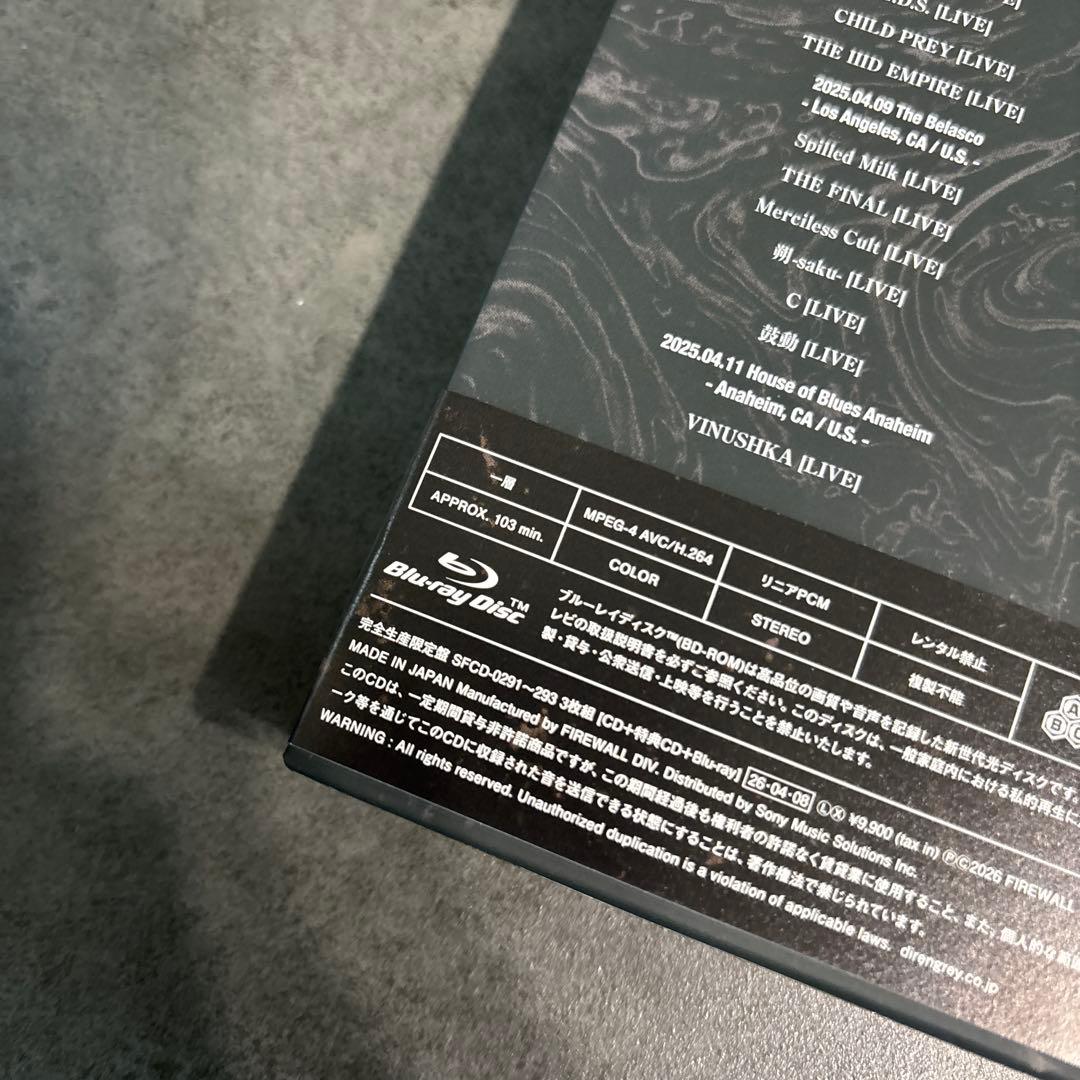 DIR EN GREY MORTAL DOWNER Blu-ray 未使用