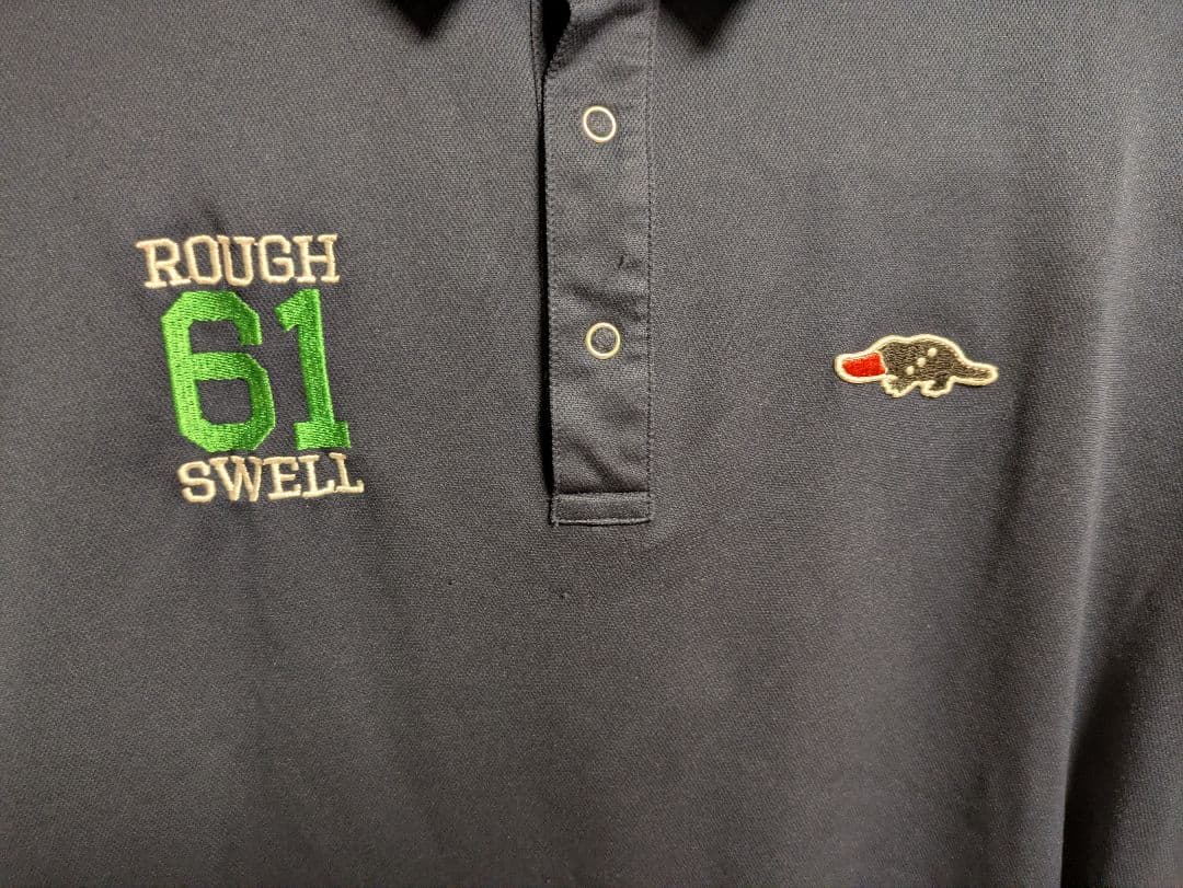 2025年 rough & swell ネイビー ポロシャツ Lサイズ　美品