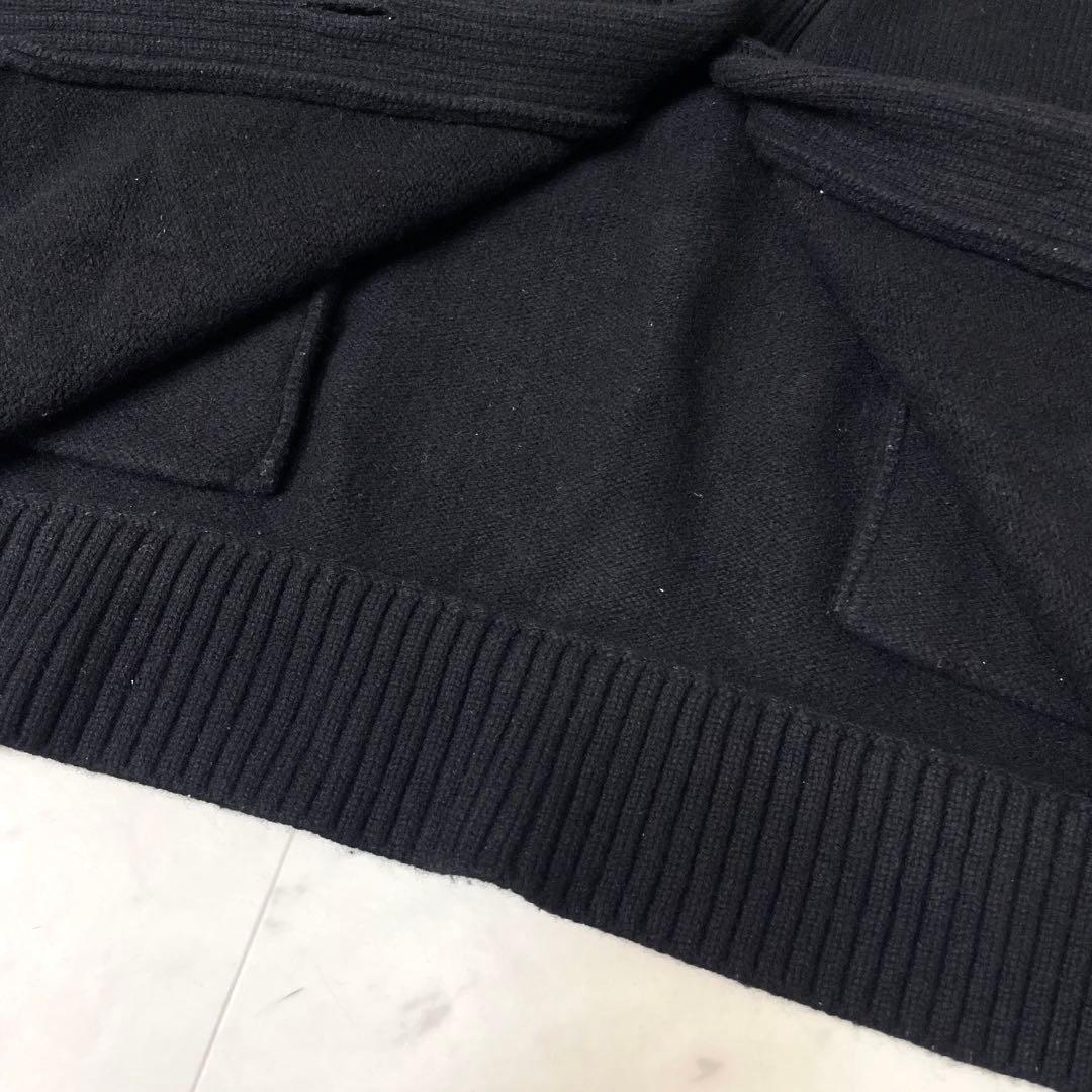専用【良品】マチャット ウールエルボーパッチカーディガン F 黒
