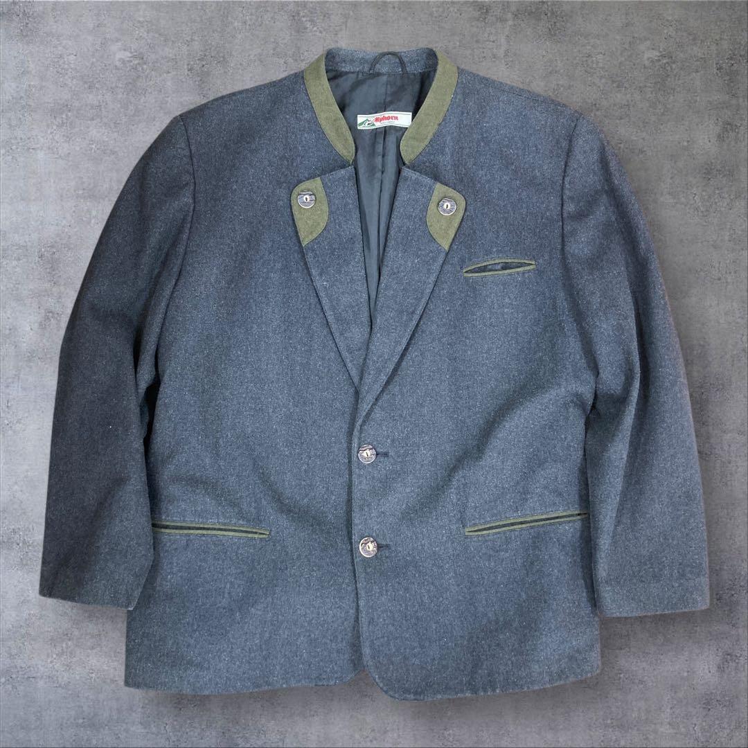 【美品】Euro Vintage チロリアンジャケット ウール 56 ユーロ