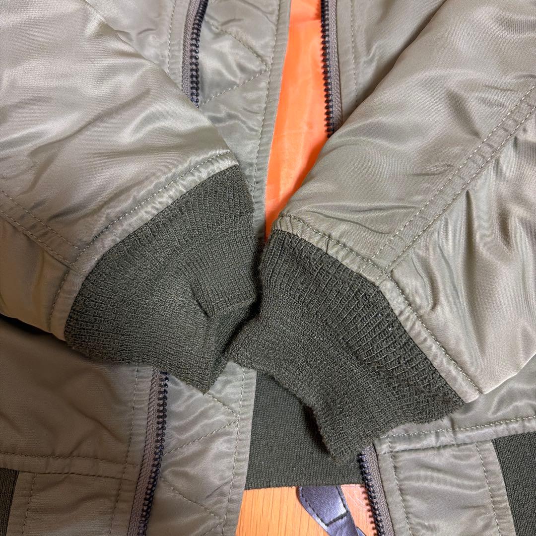 ALPHA INDUSTRIES フライトジャケット MA-1 カーキ S