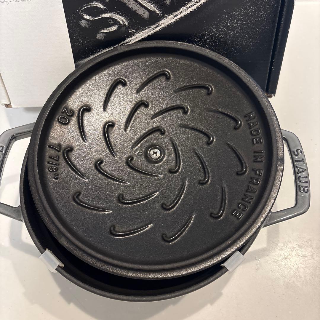ストウブ　ミナペルホネン　フォレストココット　グレー　美品
