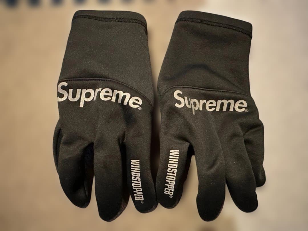 【S/M】21FW Supreme WINDSTOPPER Gloves 黒
