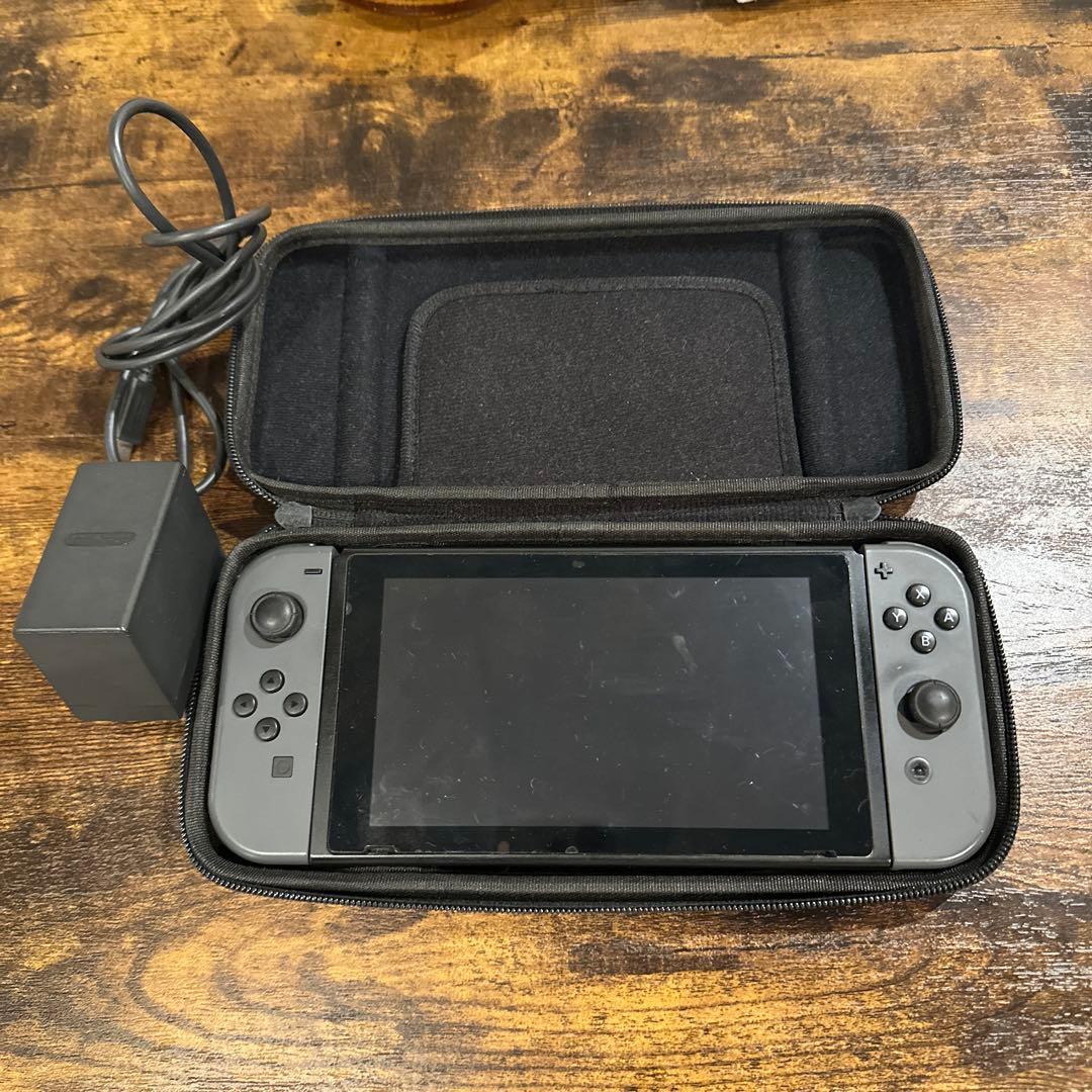 動作品 訳あり Nintendo Switch グレー 本体 + 付属品