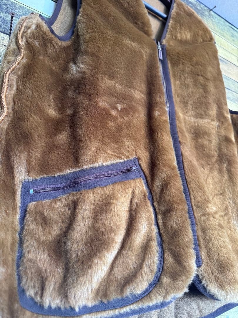 Barbour ブラウン フリースベスト サイズ40
