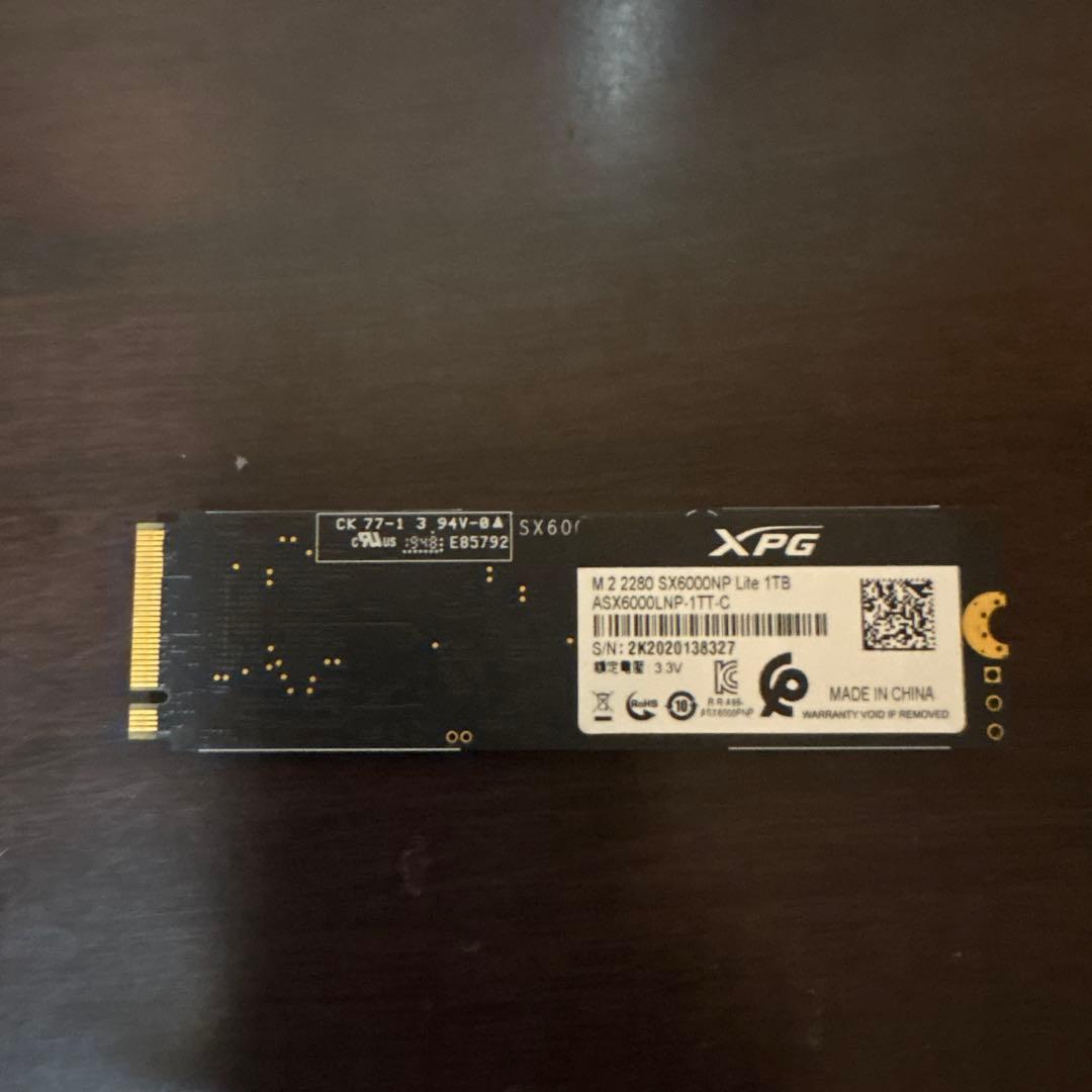 XPG SX6000 Lite 1TB M.2 SSD ジャンク