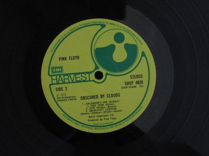PINK FLOYD★Obscured By Clouds UK Harvest