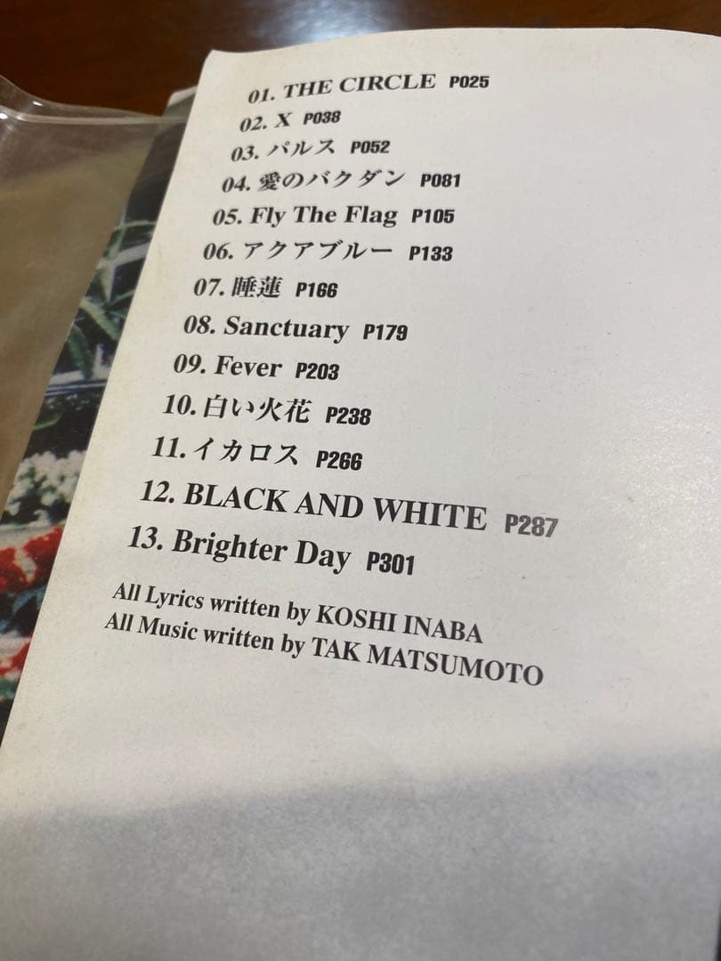 B'z THE CIRCLE バンドスコア