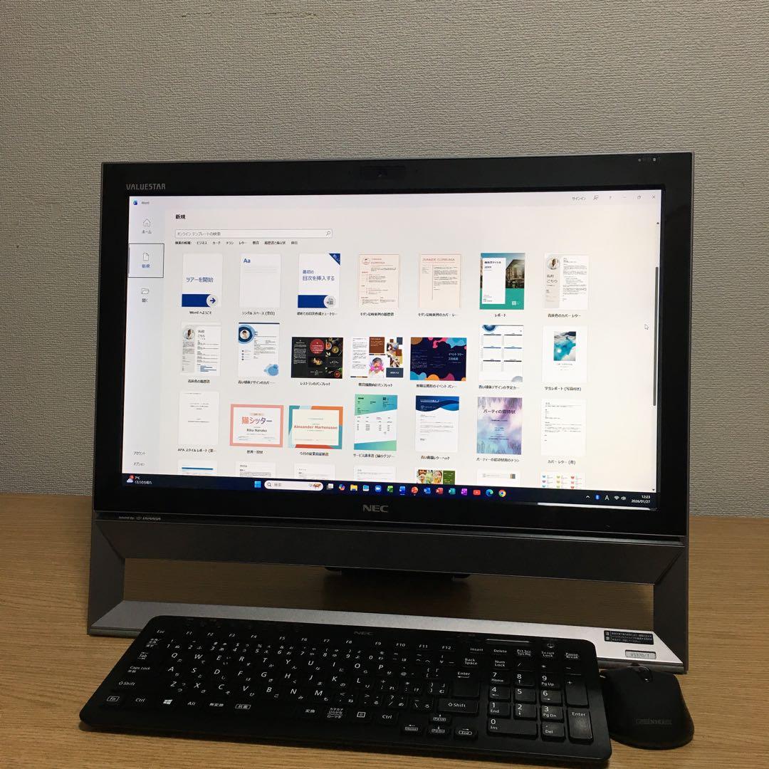 NEC Win11 21.5'モニター 地デジ 一体型 デスクトップPC