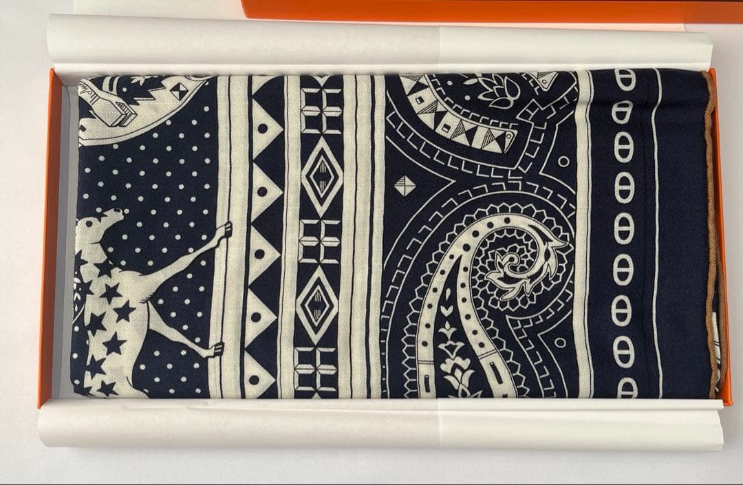 エルメス　カシシル　バンダナ　シュヴァル・ドゥ・クール・バンダナ 新品未使用