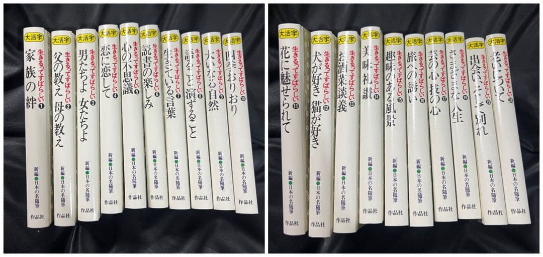 大活字本「新編・日本の名随筆 生きるってすばらしい」全20巻箱入 定価7万8千円