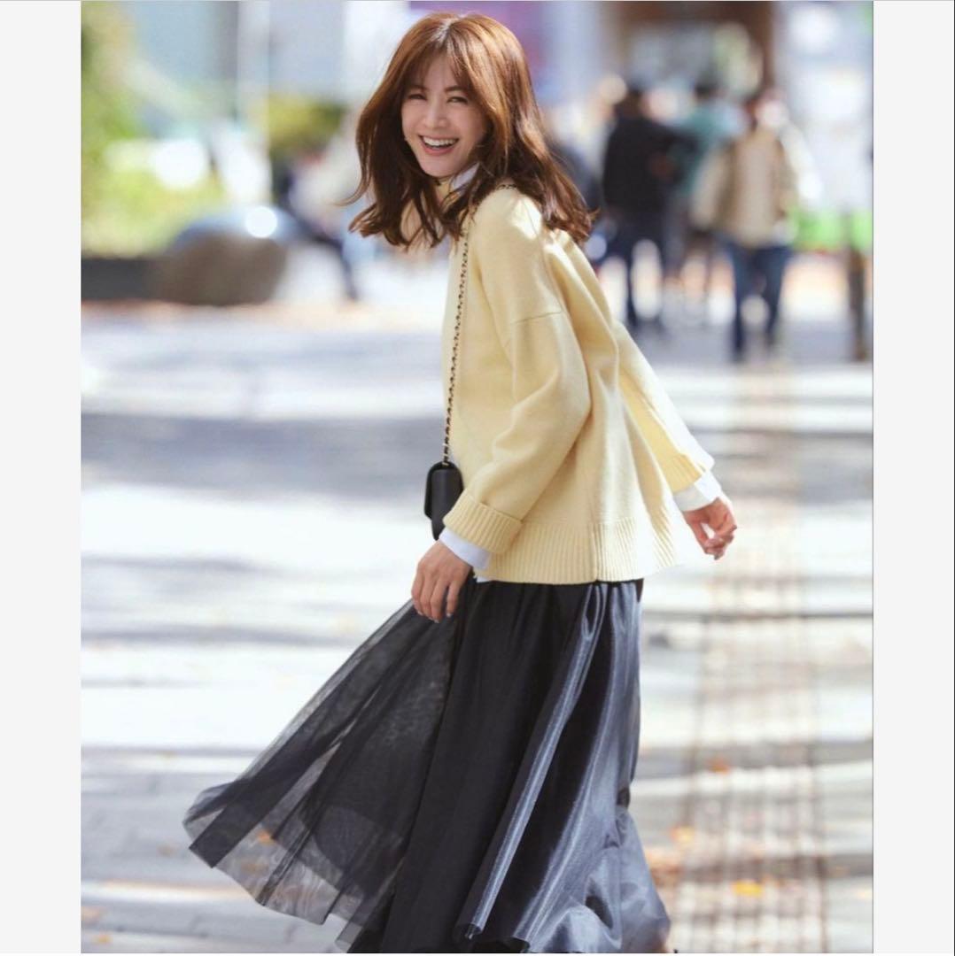 完売　23区　【CLASSY掲載】ウールカシミヤブレンド スタンドネックニット