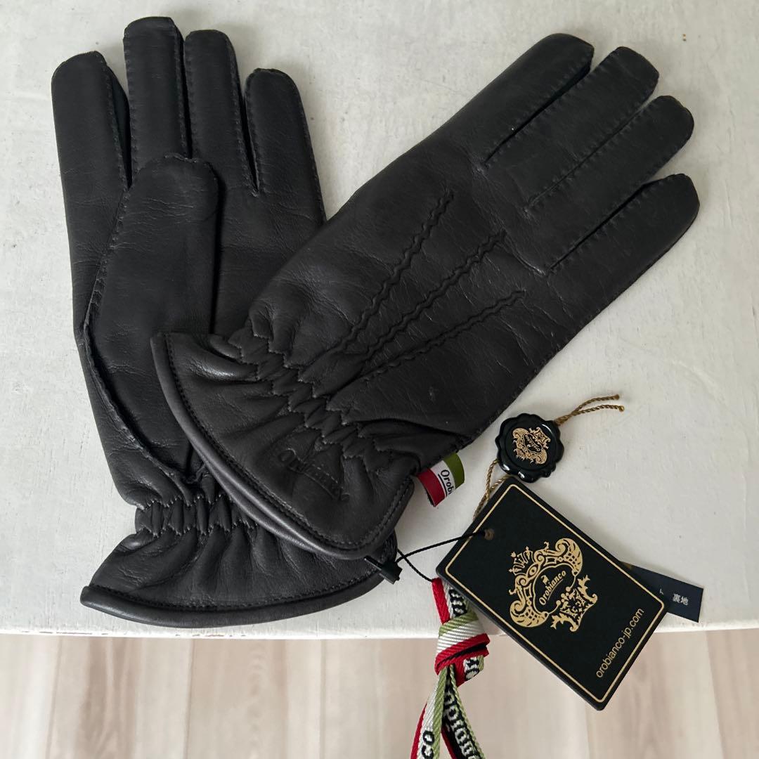 未使用新品　オロビアンコメンズ革手袋　羊革　クリスマスプレゼントに