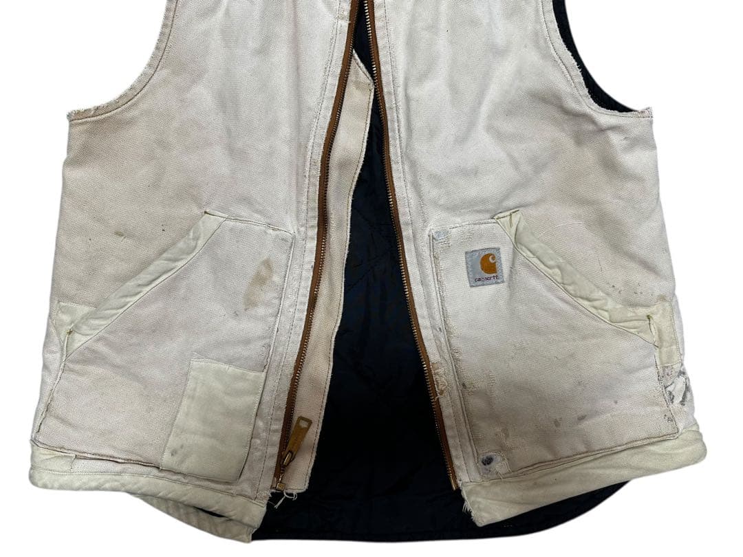 くりんくりんCarhartt ダックベスト ベージュ ワークベスト