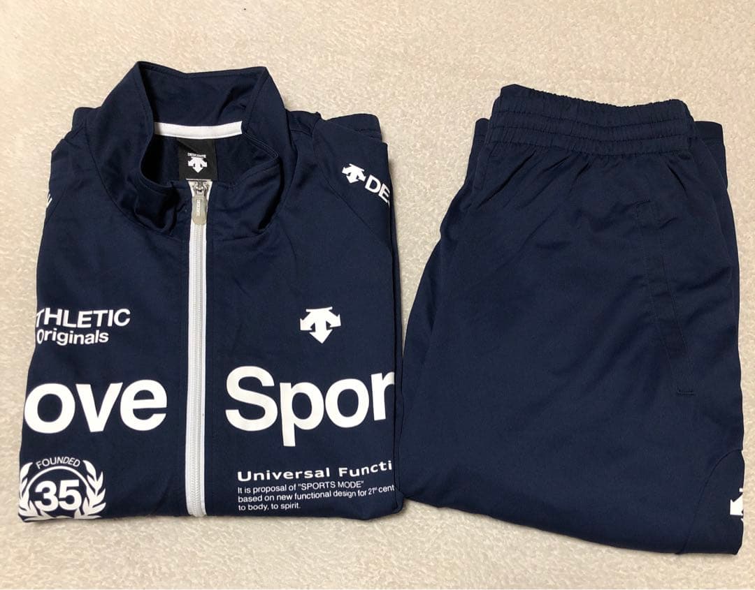 DESCENTE Move Sport ジャージセットアップ ネイビー　サイズL