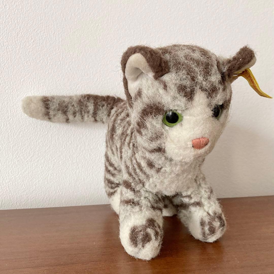 シュタイフ　猫　ネコ　アメショ　ぬいぐるみ　ヴィンテージ