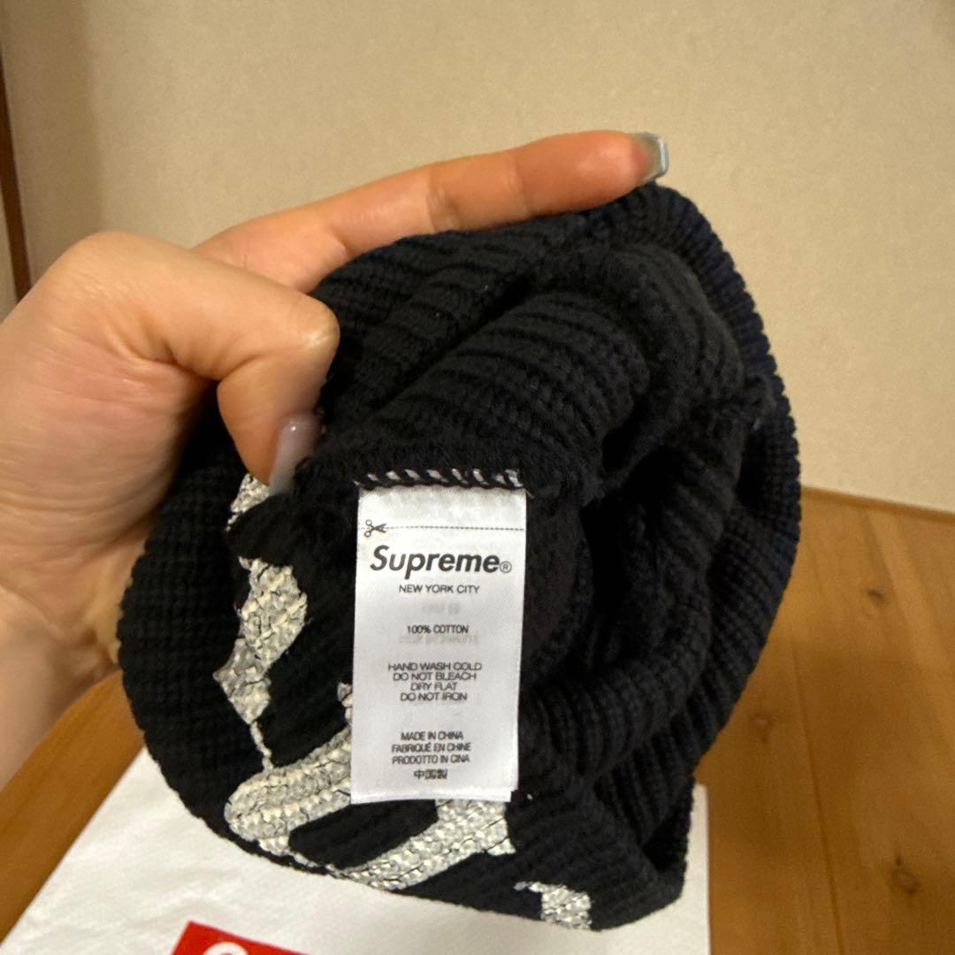 シュプリーム Supreme Old English Printedビーニー 黒