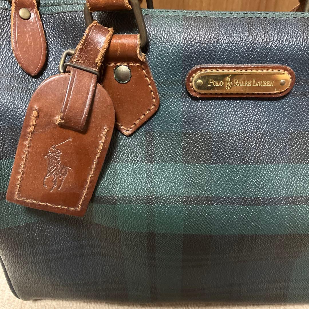 POLO　RALPHLAUREN　ミニボストンバッグ　チェック