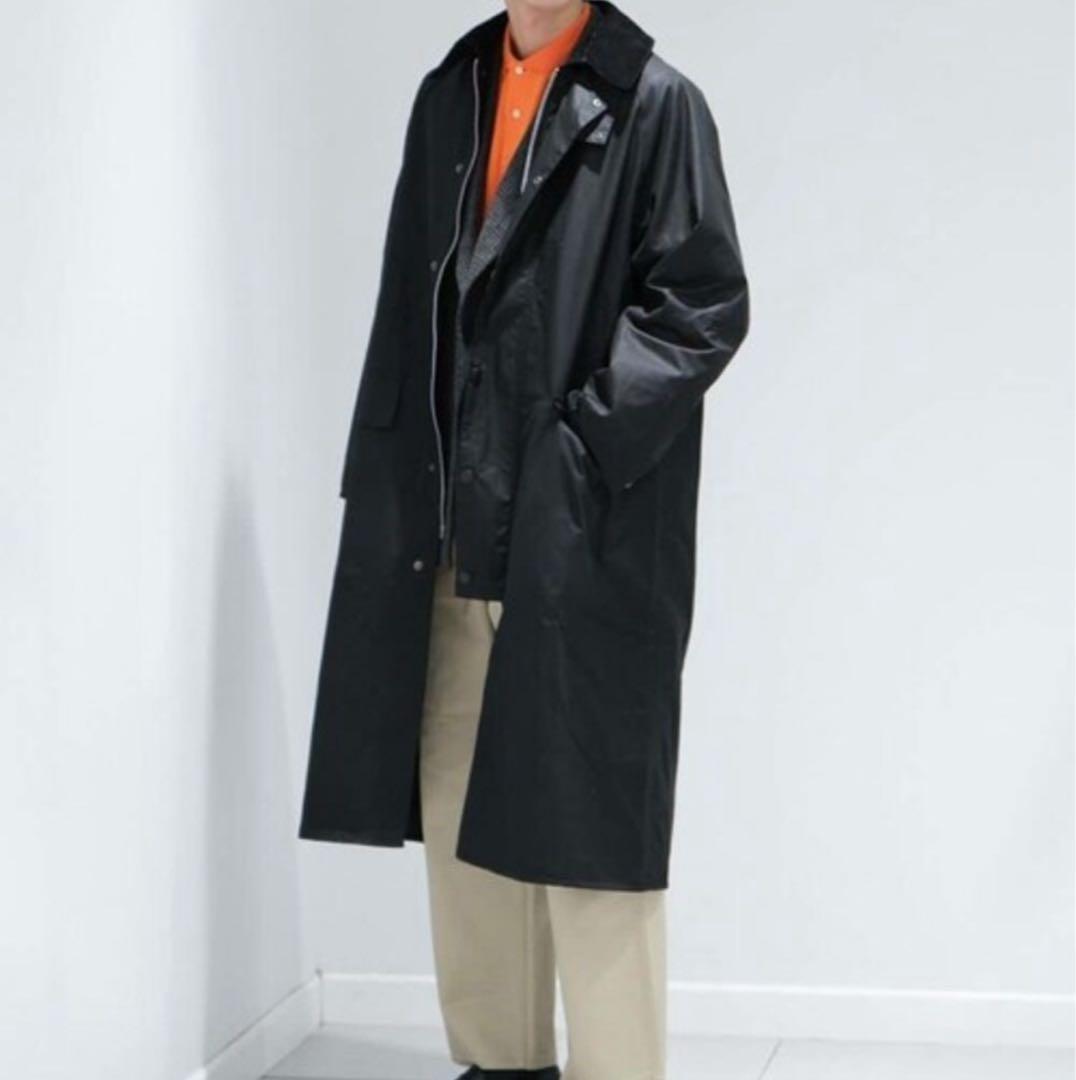 （美品）Barbour OVERSIZE WAX BURGHLEY 38 黒