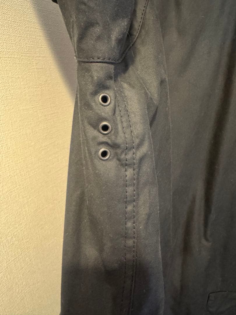 （美品）Barbour OVERSIZE WAX BURGHLEY 38 黒