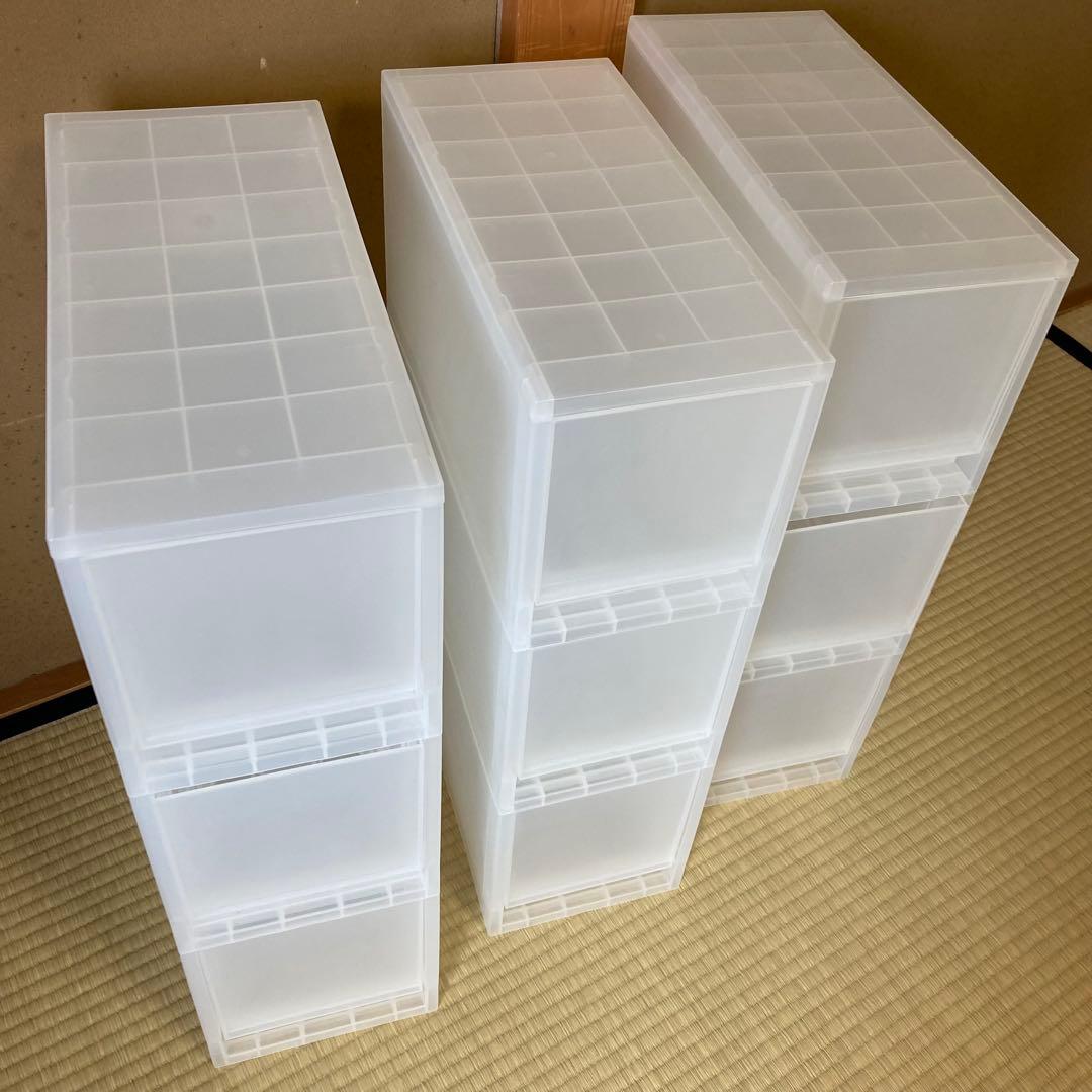 ポリプロピレン　収納ストッカー　追加用　中 9個セット