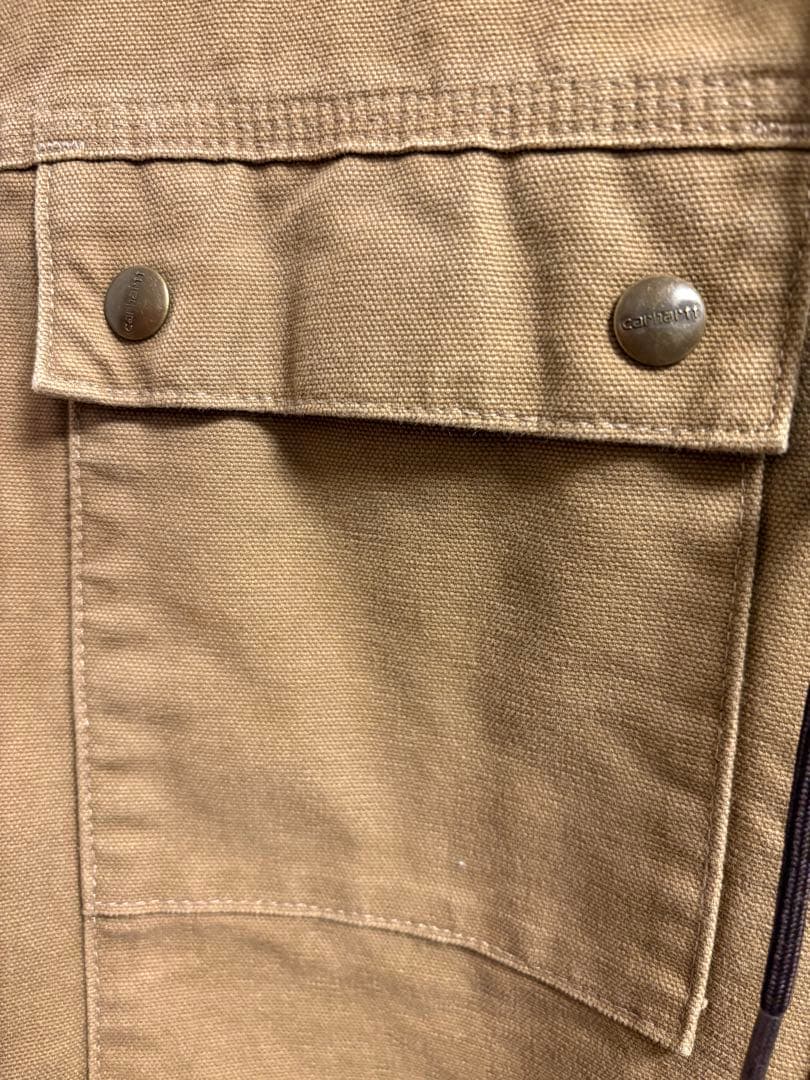 Carhartt フード付きベスト S ベージュ　廃盤　美品