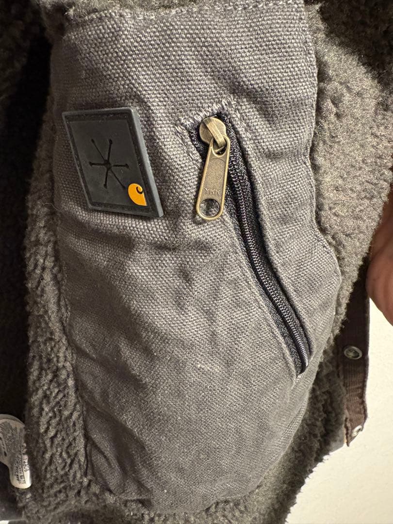 Carhartt フード付きベスト S ベージュ　廃盤　美品