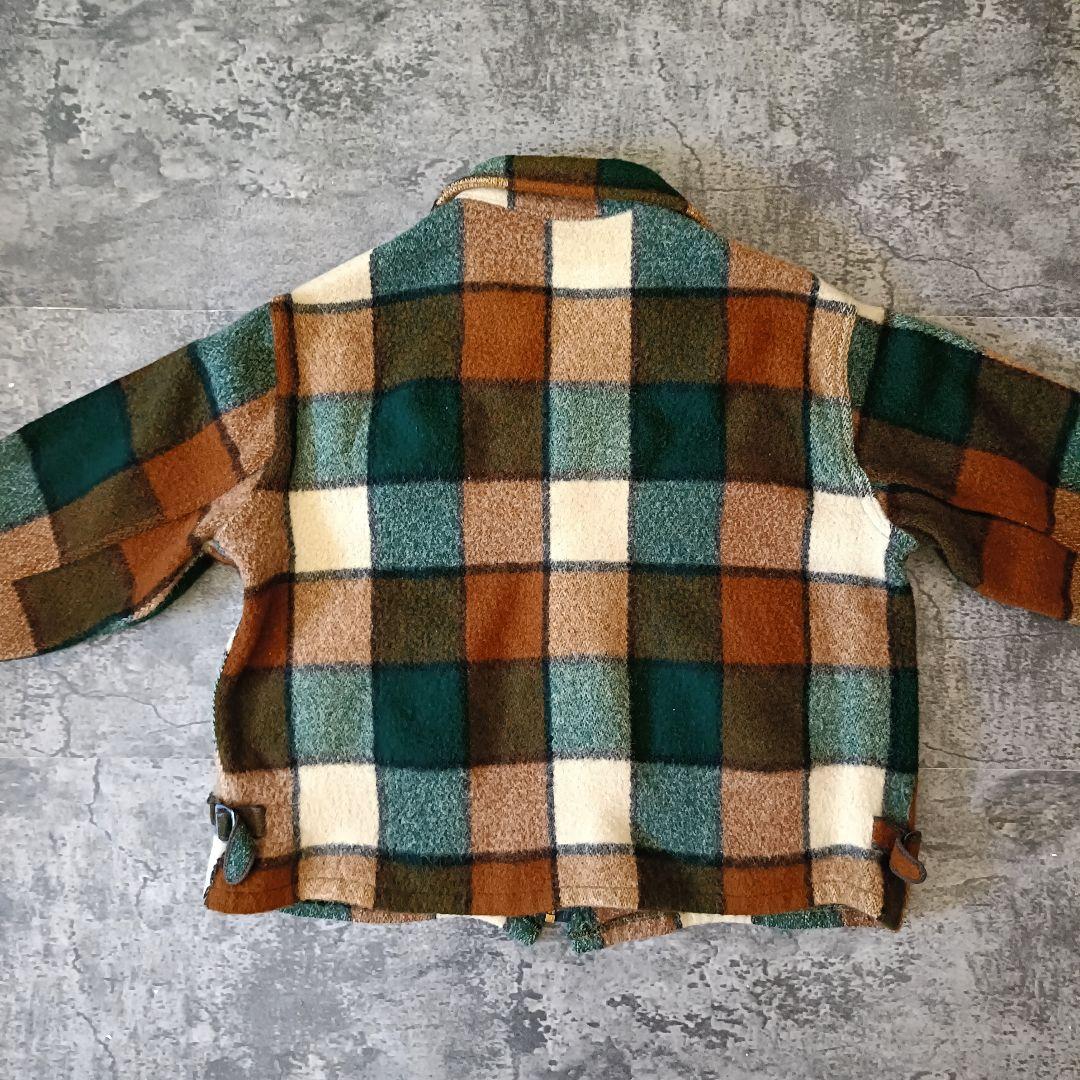 60s Woolrich チェック柄 ウール 短丈 ショート丈ブルゾン