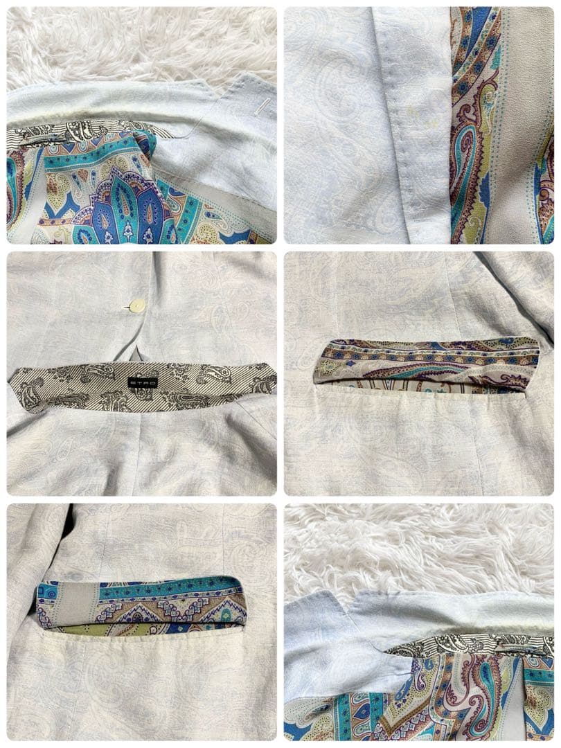 ETRO　エトロ　ペイズリー　ジャガード　テーラードジャケット　サイズ52
