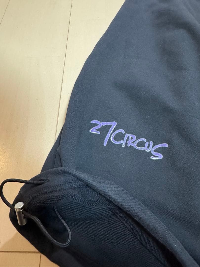 AMNJX平本蓮27CIRCUS ブラック スウェットパンツ
