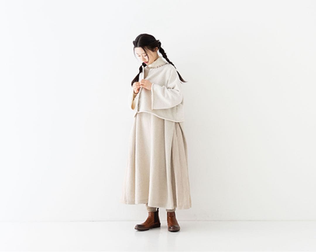 裏毛 oui プリント2wayカーディガン　ネストローブ nest robe