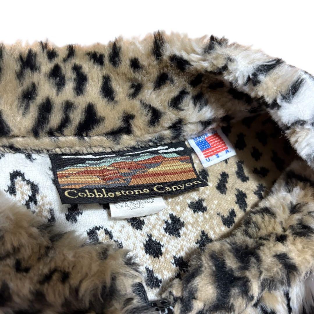 90s Cobblestone Canyon レオパード ベスト USA製 XL