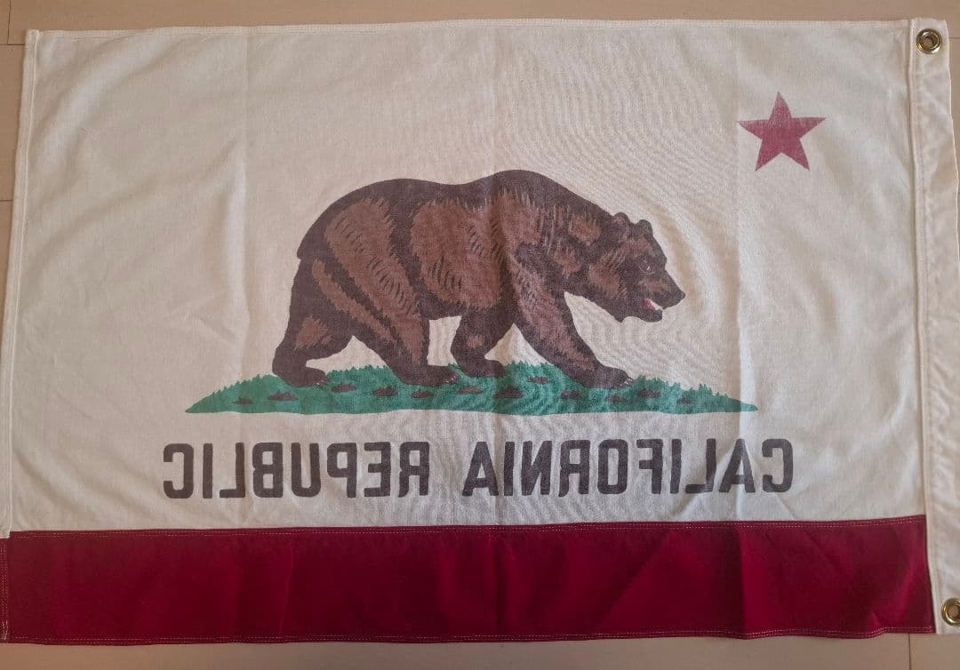 カリフォルニアの州旗　 100%コットン