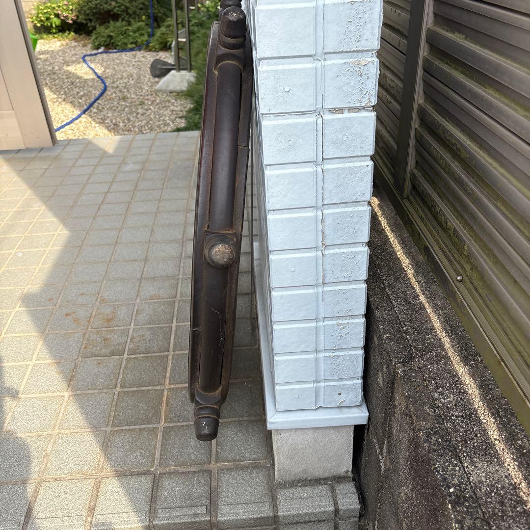 木製 船の舵 直径約80cm アンティーク