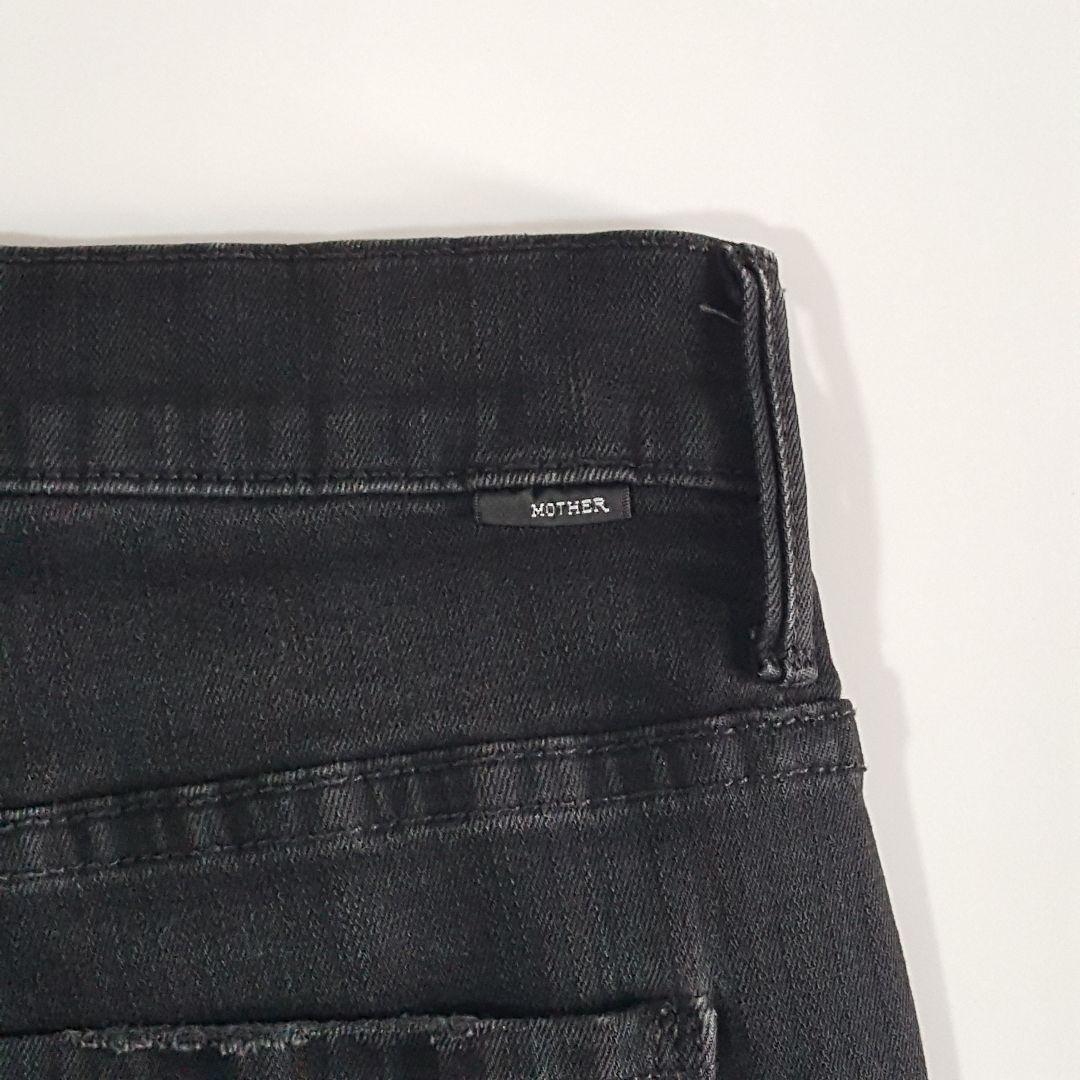 MOTHER デニムパンツ INSIDER CROP STEP FRAY 黒