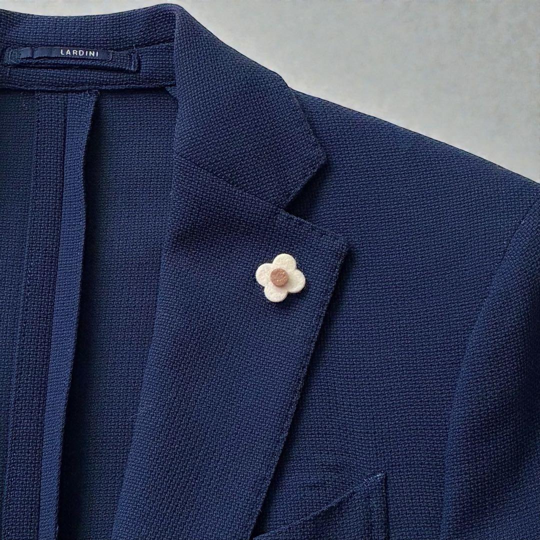 未使用級 LARDINI テーラードジャケット ウールホップサック 46