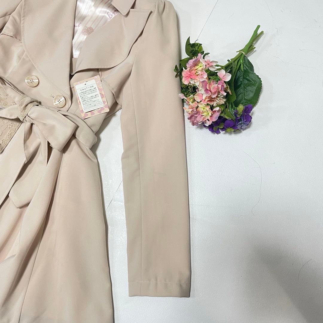 新品❣️LIZLISA ×マイメロ デイ　y2k ピンクベージュ トレンチコートM