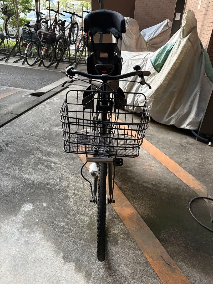 ブラウン チャイルドシート付きシティサイクル　ボールドラインOGK グランディア
