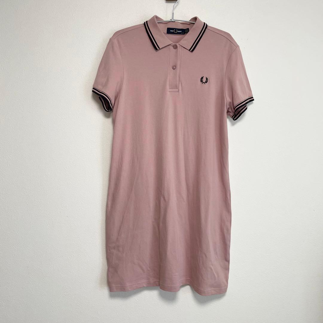 【美品】希少カラーフレッドペリー ポロシャツワンピース ピンク
