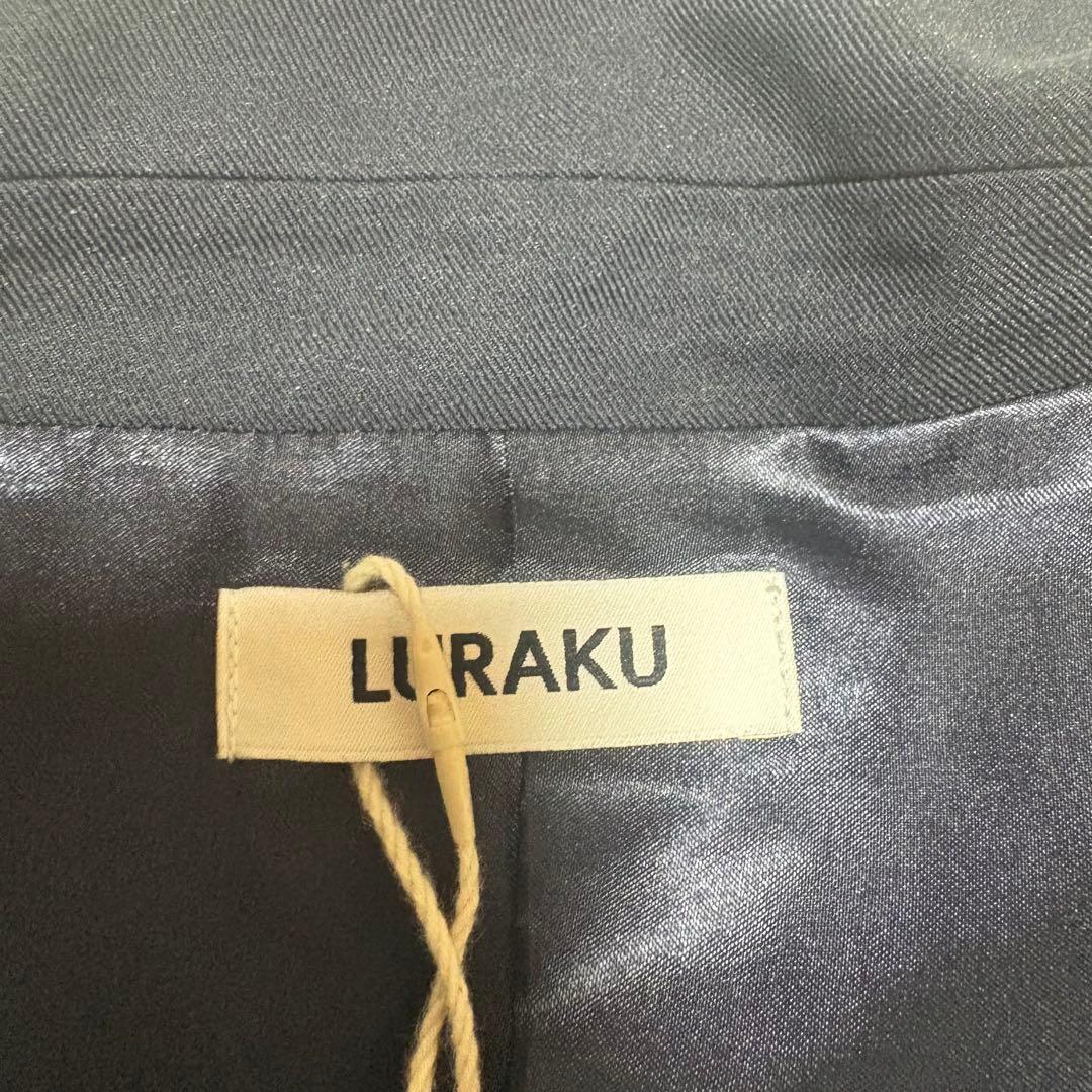 新品　LURAKU ダブル　テーラードジャケット　ネイビー　金ボタン　紺ブレ　L